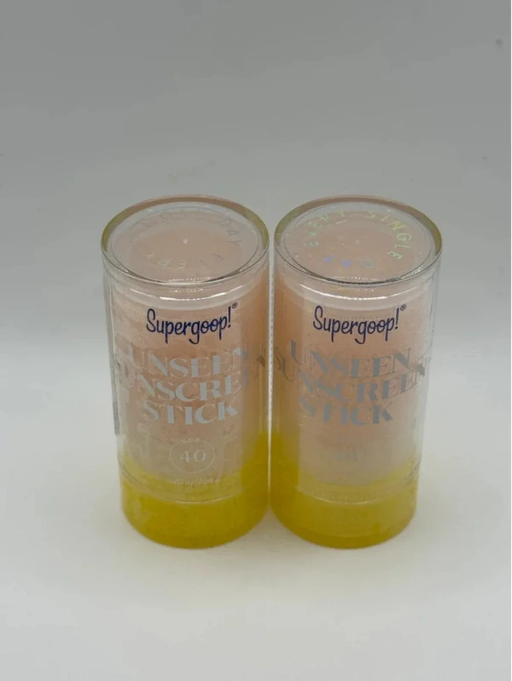 2 Supergoop! Unseen Sunscreen Stick SPF 40 0.70 oz Exp 06/2027